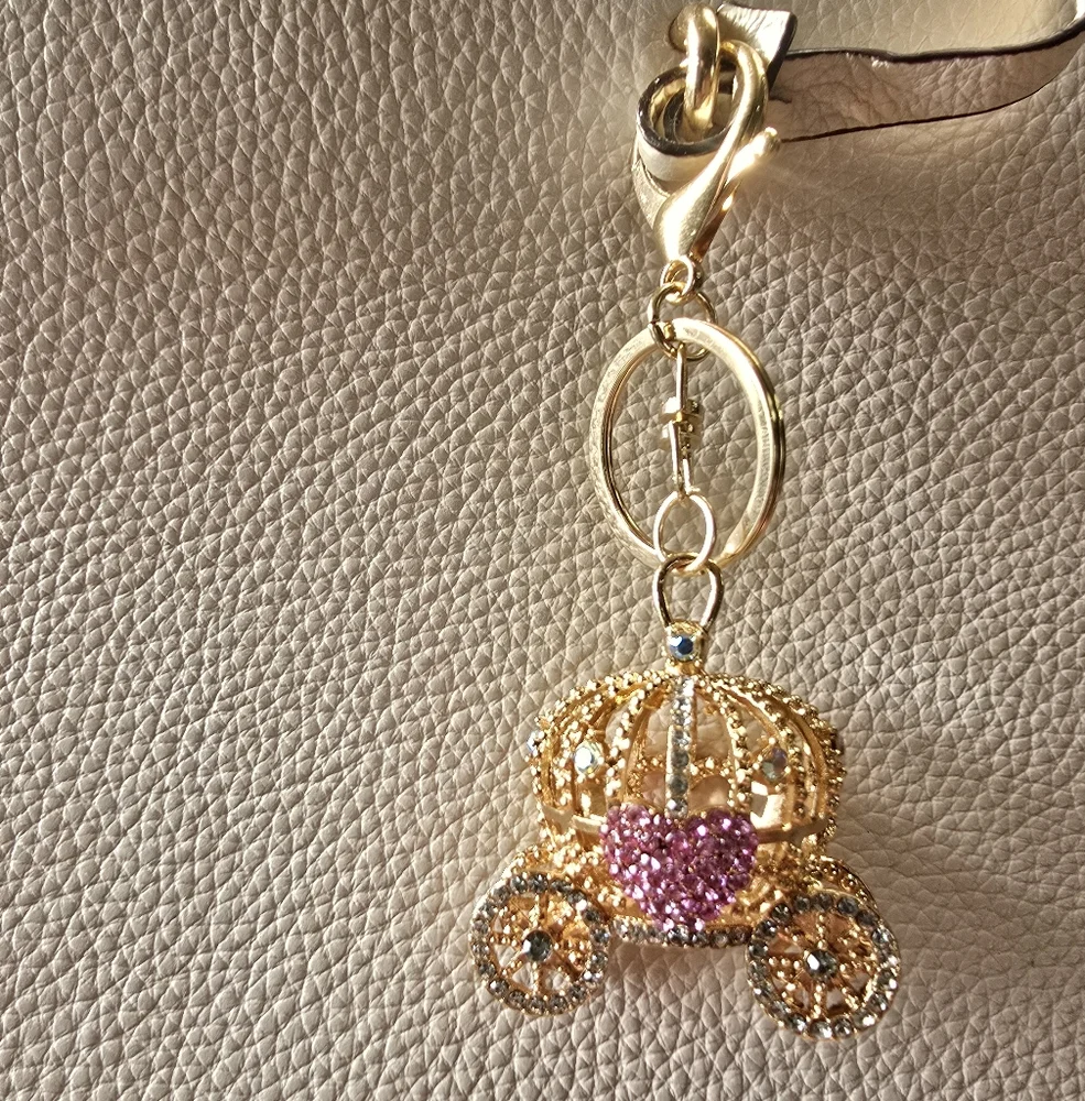 Gold and Purple Carriage Keychain